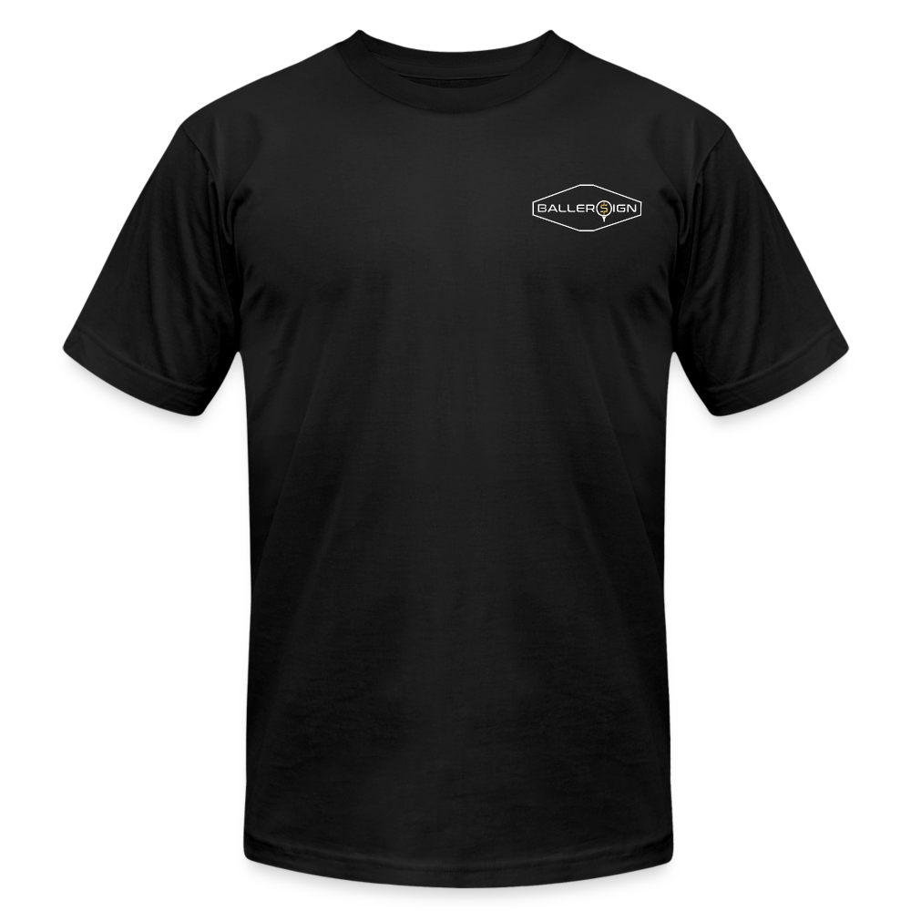 Unisex Jersey T-Shirt / Golf Diamond+Back label - black