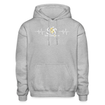Heavy Blend Adult Hoodie / Volleyball Heart Beat - heather gray