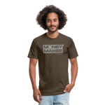 Fitted Cotton/Poly (G) Basketball Money Maker T-Shirt - heather espresso