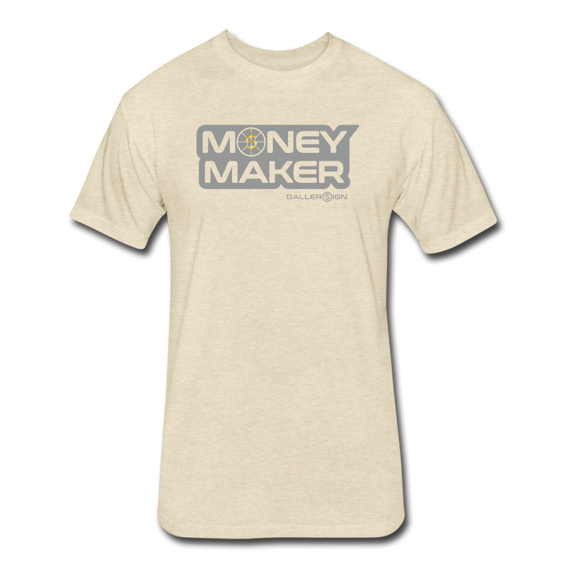 Fitted Cotton/Poly (G) Basketball Money Maker T-Shirt - heather cream