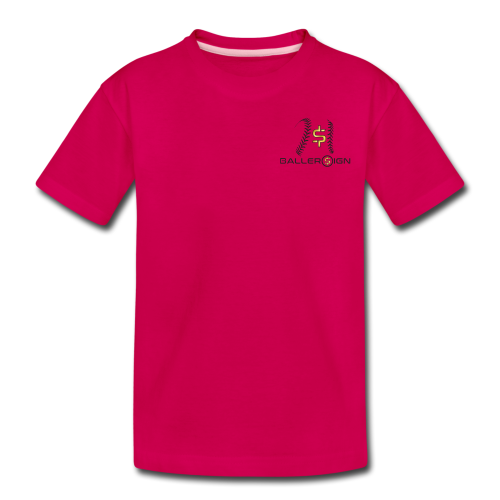 Toddler baseball/Softball/Banner Premium T-Shirt - dark pink