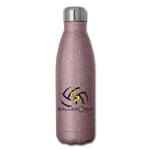 Insulated Stainless Steel Water Bottle Volleyball/Banner - pink glitter