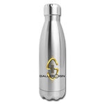Insulated Stainless Steel Water Bottle baseball/Softball/banner - silver