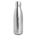 Insulated Stainless Steel Water Bottle baseball/Softball/banner - silver