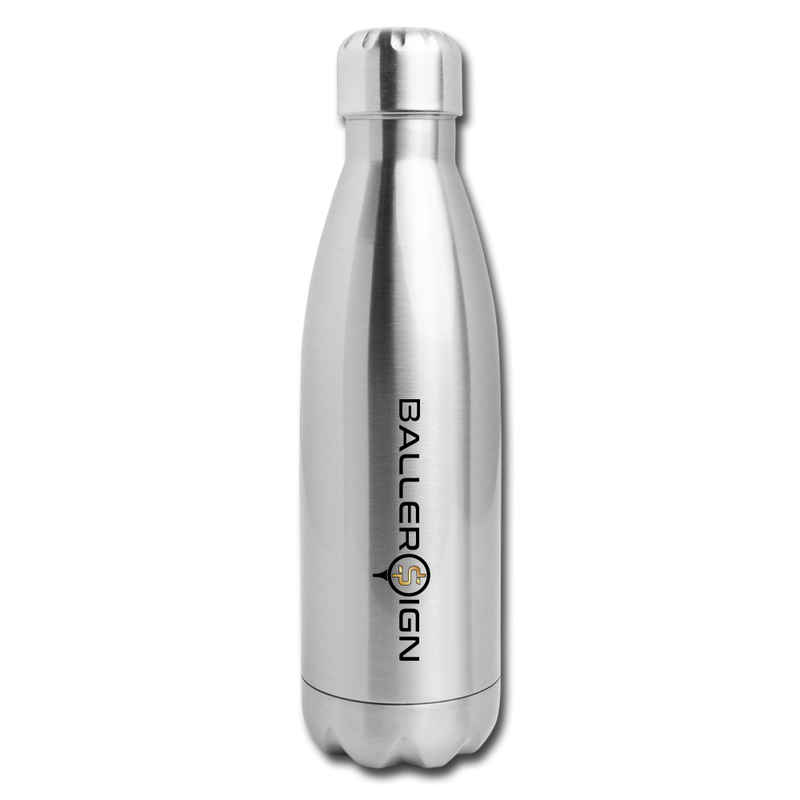 Insulated Stainless Steel Water Bottle Golf/Banner - silver