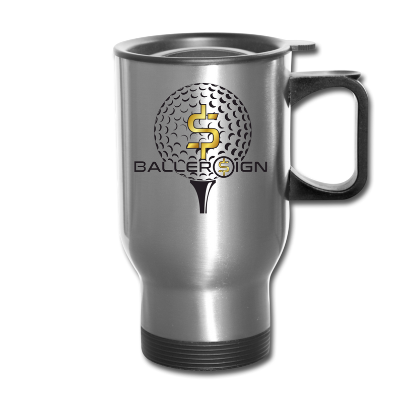 Travel Mug Golf/Banner - silver