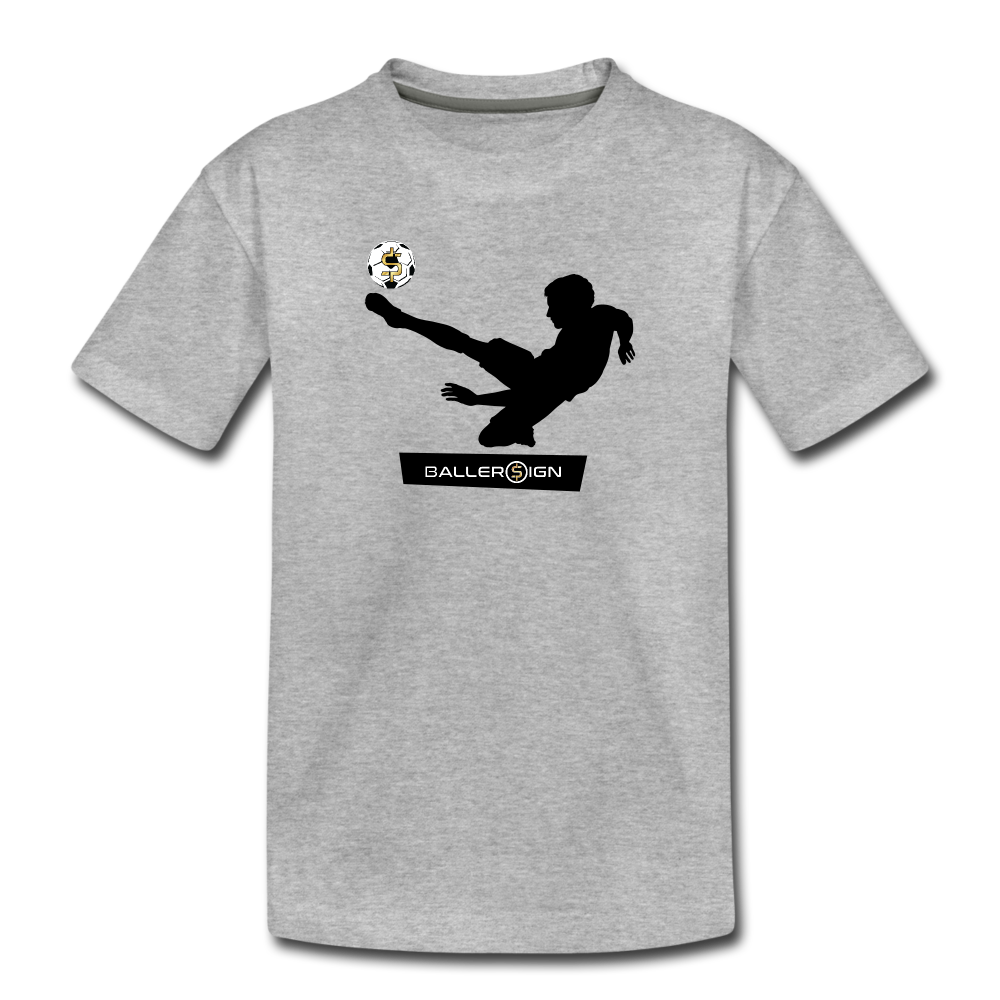 Kids' Premium T-Shirt Soccer player-1 - heather gray