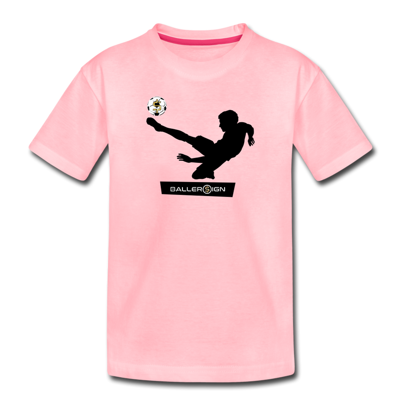 Kids' Premium T-Shirt Soccer player-1 - pink