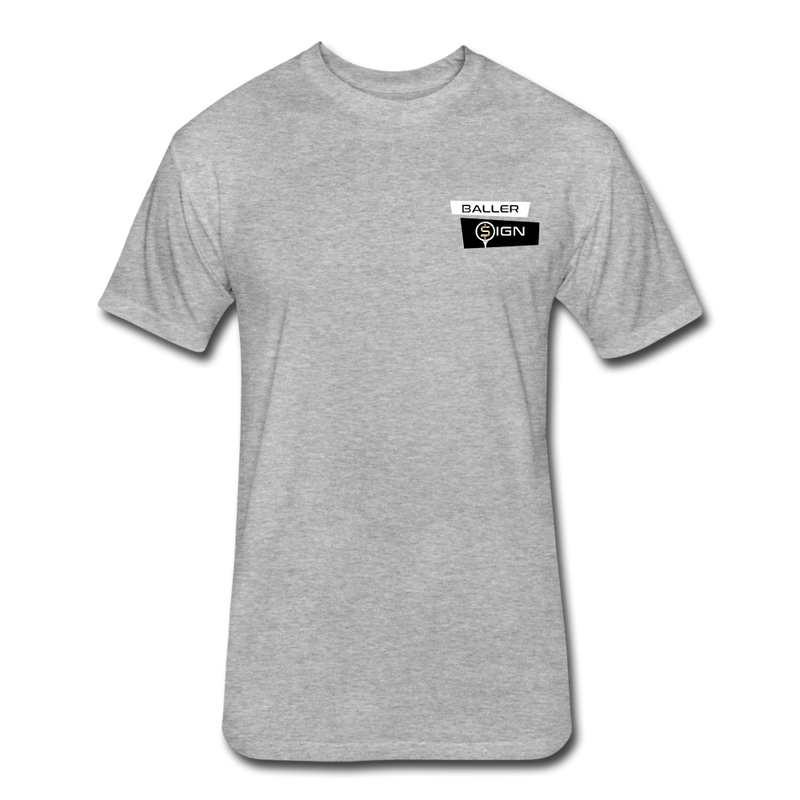 Fitted Cotton/Poly T-Shirt / G-banner Golf+banner back - heather gray