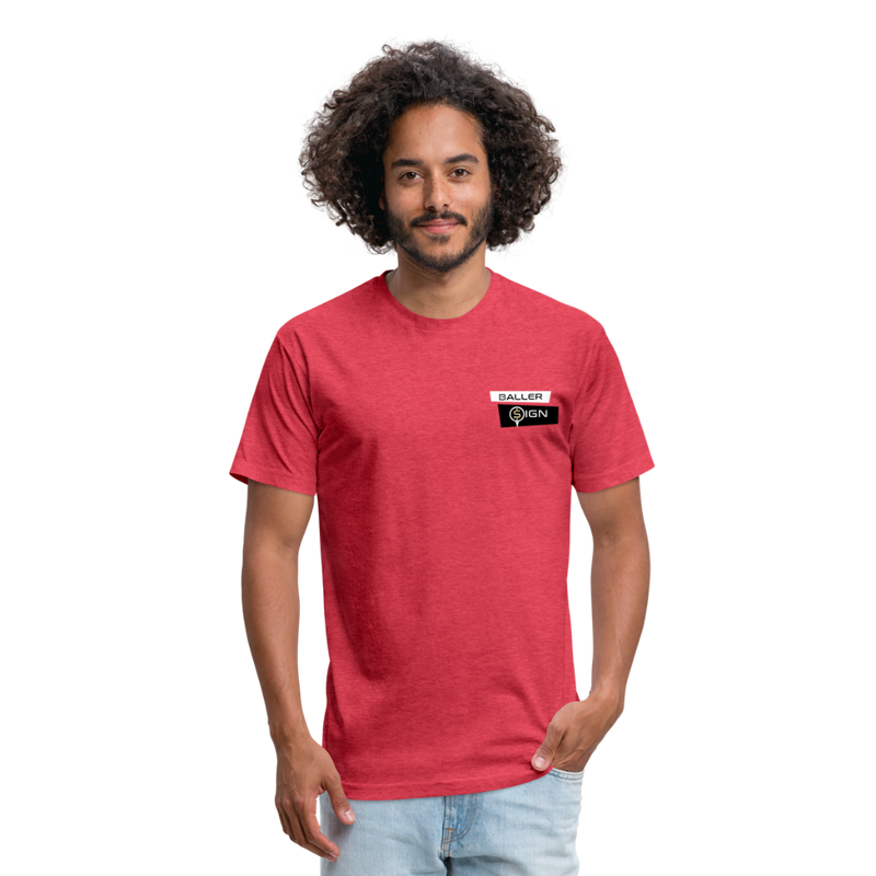 Fitted Cotton/Poly T-Shirt / G-banner Golf+banner back - heather red