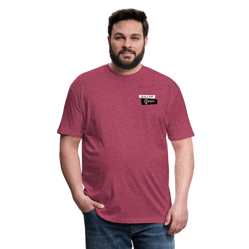 Fitted Cotton/Poly T-Shirt / G-banner Golf+banner back - heather burgundy