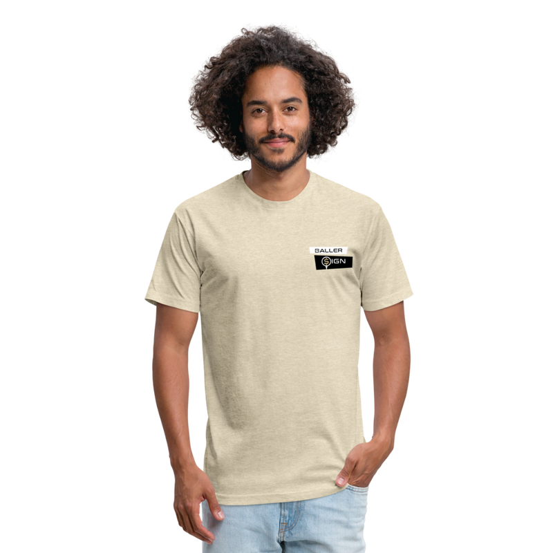 Fitted Cotton/Poly T-Shirt / G-banner Golf+banner back - heather cream