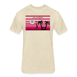 Fitted Cotton/Poly T-Shirt / Beach Volleyball - heather cream