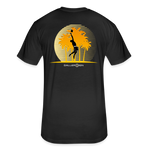Fitted Cotton/Poly T-Shirt / Volleyball Sunset - black