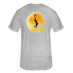 Fitted Cotton/Poly T-Shirt / Volleyball Sunset - heather gray