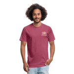 Fitted Cotton/Poly T-Shirt / Volleyball Sunset - heather burgundy