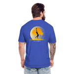 Fitted Cotton/Poly T-Shirt / Volleyball Sunset - heather royal