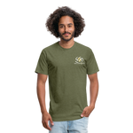 Fitted Cotton/Poly T-Shirt / Volleyball Sunset - heather military green