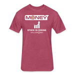 Fitted Unisex Cotton/Poly T-Shirt / Volleyball Stock Rising - heather burgundy
