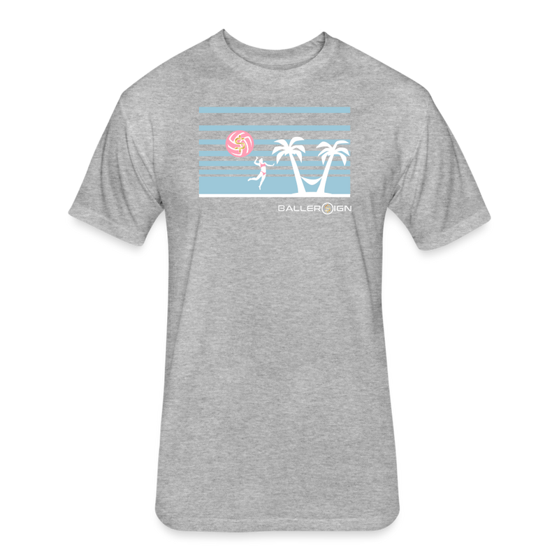 Fitted Cotton/Poly T-Shirt / Women's Beach Volleyball - heather gray