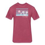 Fitted Cotton/Poly T-Shirt / Women's Beach Volleyball - heather burgundy