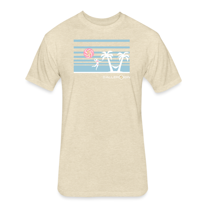 Fitted Cotton/Poly T-Shirt / Women's Beach Volleyball - heather cream