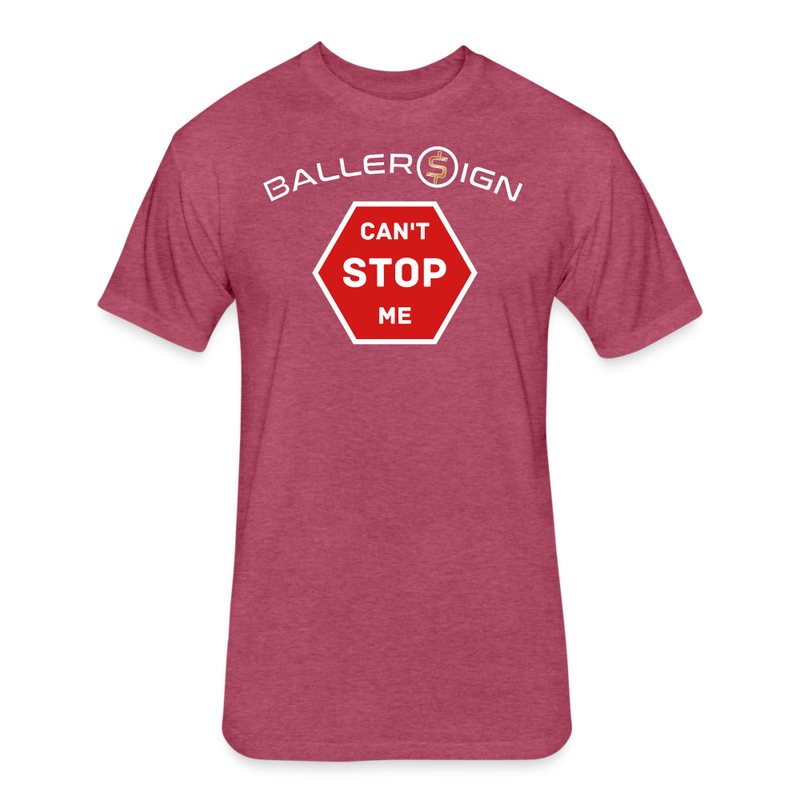 Fitted Unisex Cotton/Poly T-Shirt / Can't Stop Me - heather burgundy