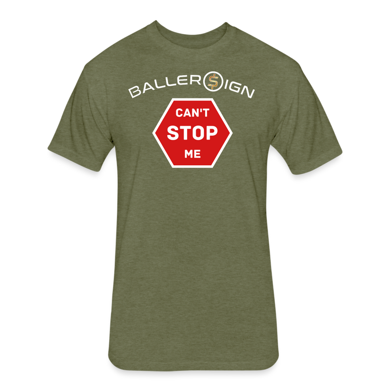 Fitted Unisex Cotton/Poly T-Shirt / Can't Stop Me - heather military green