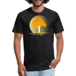 Fitted Cotton/Poly T-Shirt / Golf sunset - black