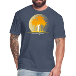 Fitted Cotton/Poly T-Shirt / Golf sunset - heather navy