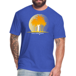 Fitted Cotton/Poly T-Shirt / Golf sunset - heather royal