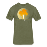 Fitted Cotton/Poly T-Shirt / Golf sunset - heather military green