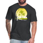 Fitted Unisex Cotton/Poly T-Shirt / Sunny Beach Golf - heather black