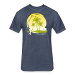 Fitted Unisex Cotton/Poly T-Shirt / Sunny Beach Golf - heather navy