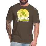 Fitted Unisex Cotton/Poly T-Shirt / Sunny Beach Golf - heather espresso