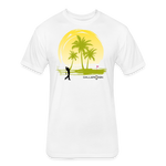 Fitted Unisex Cotton/Poly T-Shirt / Sunny Beach Golf - white
