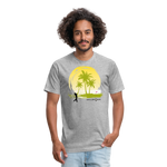 Fitted Unisex Cotton/Poly T-Shirt / Sunny Beach Golf - heather gray