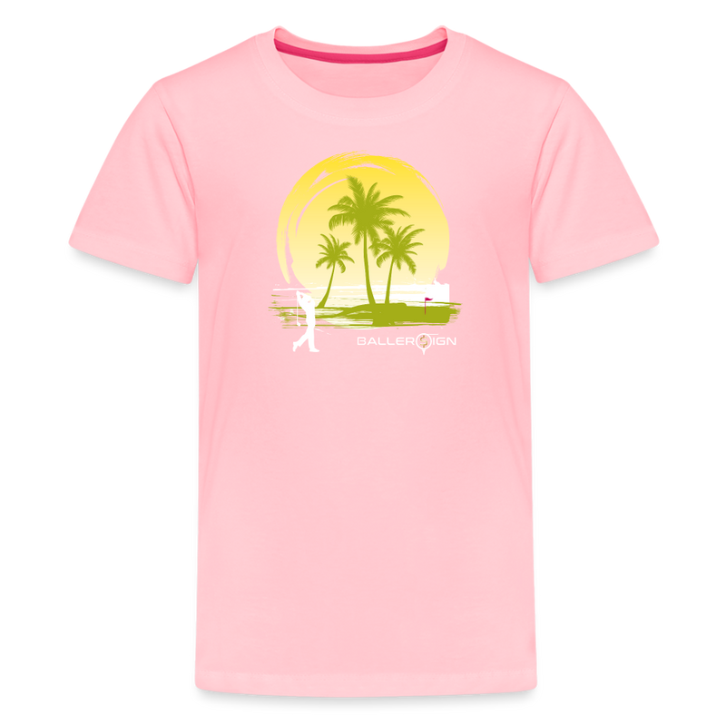 Kids' Premium T-Shirt / Sunny Beach Golf - pink