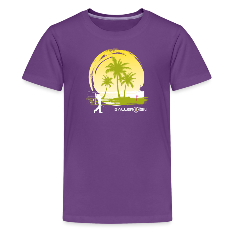 Kids' Premium T-Shirt / Sunny Beach Golf - purple
