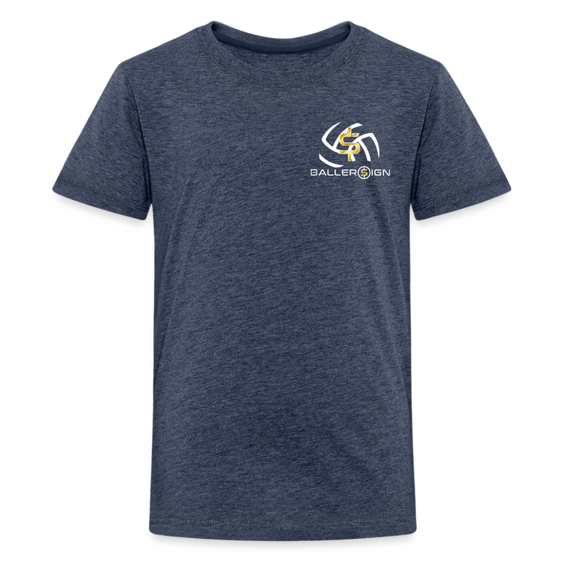 Kids' Premium T-Shirt / Volleyball - heather blue