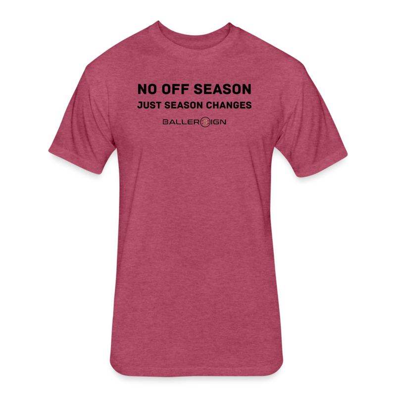 Fitted Cotton/Poly T-Shirt / No Off Season all ball - heather burgundy