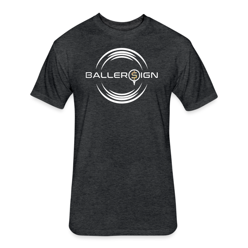 Fitted Adult Cotton/Poly T-Shirt / Golf baller - heather black