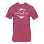 Fitted Adult Cotton/Poly T-Shirt / Golf baller - heather burgundy