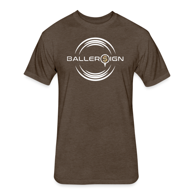 Fitted Adult Cotton/Poly T-Shirt / Golf baller - heather espresso