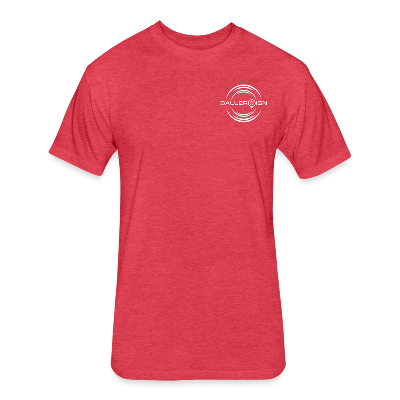 Fitted Cotton/Poly T-Shirt / Golf Baller sm - heather red