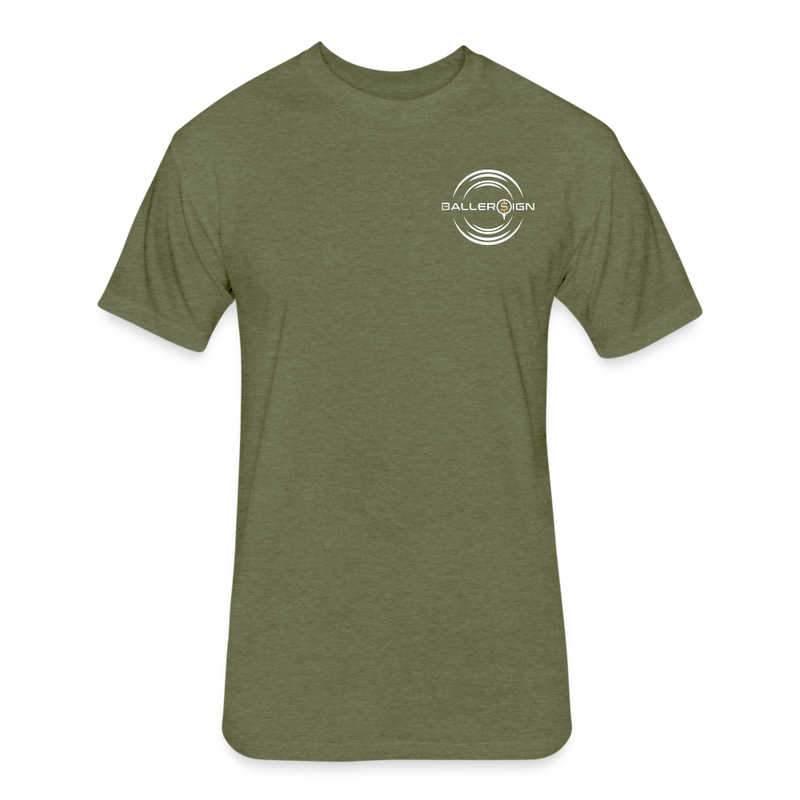 Fitted Cotton/Poly T-Shirt / Golf Baller sm - heather military green