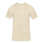 Fitted Unisex Cotton/Poly T-Shirt /Basketball Heart beat - heather cream