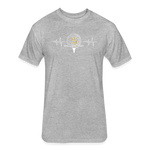 Fitted Unisex Cotton/Poly T-Shirt /Golf Heart beat - heather gray
