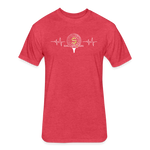 Fitted Unisex Cotton/Poly T-Shirt /Golf Heart beat - heather red