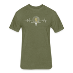 Fitted Unisex Cotton/Poly T-Shirt /Golf Heart beat - heather military green